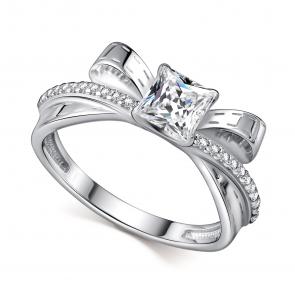 Серебряное кольцо АЛЬКОР с фианитом 01-4557/00КЦ-00 фото