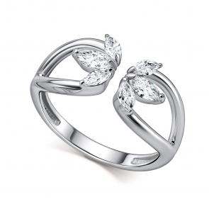 Серебряное кольцо АЛЬКОР с фианитом 01-4575/00КЦ-00 фото