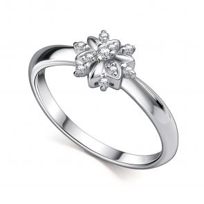 Серебряное кольцо АЛЬКОР с муассанитом 01-4603/000М-00 фото