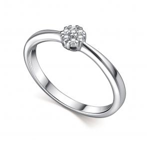 Серебряное кольцо АЛЬКОР с муассанитом 01-4605/000М-00 фото