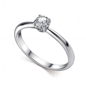 Серебряное кольцо АЛЬКОР с муассанитом 01-4611/000М-00 фото