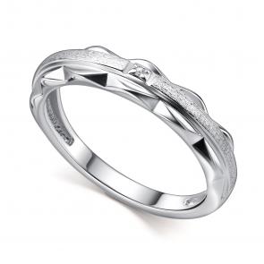 Серебряное кольцо АЛЬКОР с бриллиантом 01-4616/000Б-00 фото