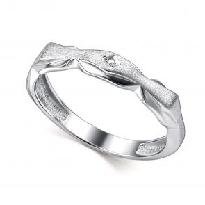 Серебряное кольцо АЛЬКОР с бриллиантом 01-4617/000Б-00 фото