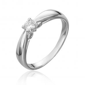 Кольцо из белого золота Platina с фианитом 01-4628-00-501-1120-38 фото