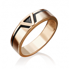 Золотое кольцо Platina с фианитом и эмалью 01-4653-00-402-1110-25 фото