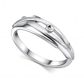 Серебряное кольцо АЛЬКОР с бриллиантом 01-4696/000Б-00 фото