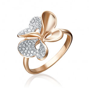 Золотое кольцо Platina с фианитом 01-4707-00-401-1110-33 фото