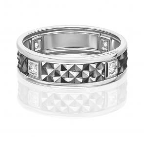 Кольцо из белого золота Platina с фианитом 01-4711-00-401-1120-22 фото