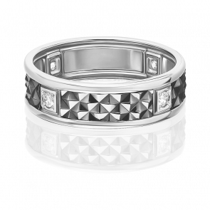 Кольцо из белого золота Platina с фианитом 01-4711-00-401-1120-22 фото