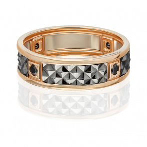 Кольцо из комбинированного золота Platina с фианитом 01-4711-00-402-1111-22 фото