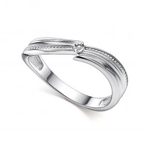 Серебряное кольцо АЛЬКОР с бриллиантом 01-4716/000Б-00 фото