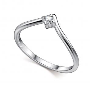 Серебряное кольцо АЛЬКОР с фианитом 01-4720/00КЦ-00 фото