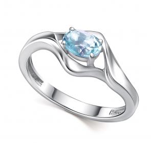 Серебряное кольцо АЛЬКОР с топазом 01-4724/00ТБ-00 фото