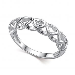 Серебряное кольцо АЛЬКОР с бриллиантом 01-4731/000Б-00 фото