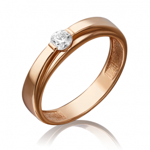 Золотое кольцо Platina с фианитом 01-4743-00-501-1110-38 фото