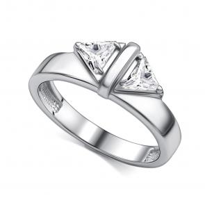 Серебряное кольцо АЛЬКОР с фианитом 01-4752/00КЦ-00 фото