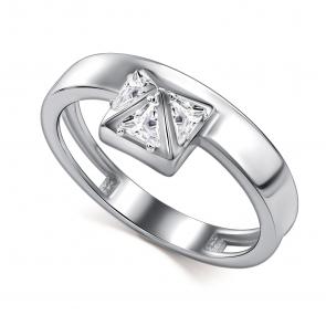 Серебряное кольцо АЛЬКОР с фианитом 01-4755/00КЦ-00 фото