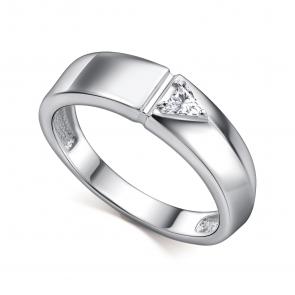 Серебряное кольцо АЛЬКОР с фианитом 01-4757/00КЦ-00 фото