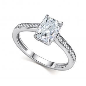 Серебряное кольцо АЛЬКОР с бриллианитом и фианитом 01-4761/00БТ-00 фото