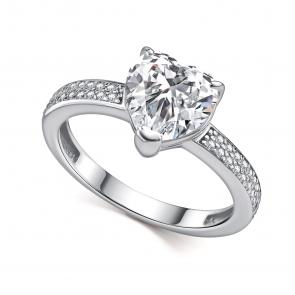 Серебряное кольцо АЛЬКОР с фианитом 01-4767/00БТ-00 фото