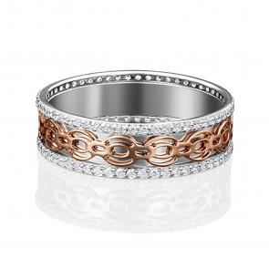 Обручальное кольцо из комбинированного золота Platina 01-4783-00-401-1111-50 фото