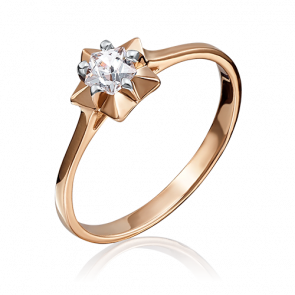 Золотое кольцо Platina с фианитом 01-4797-00-501-1110-38 фото