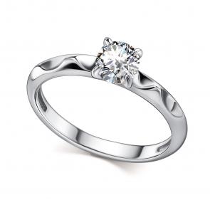 Серебряное кольцо АЛЬКОР с фианитом 01-4798/00КЦ-00 фото