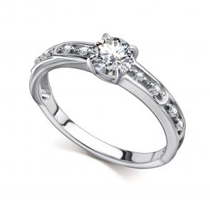 Серебряное кольцо АЛЬКОР с фианитом 01-4799/00КЦ-00 фото