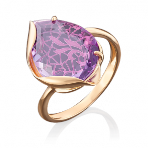 Золотое кольцо Platina с аметистом 01-4817-00-203-1110-46 фото