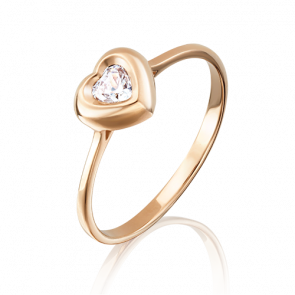 Золотое кольцо Platina с фианитом 01-4831-00-501-1110-38 фото