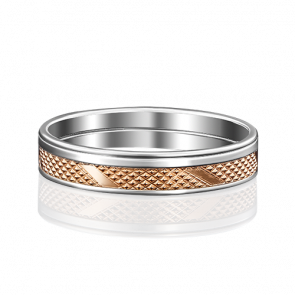 Обручальное кольцо из комбинированного золота Platina 01-4834-00-000-1111-54 фото