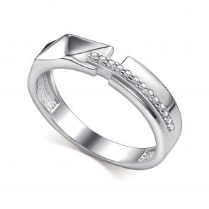Серебряное кольцо АЛЬКОР с фианитом 01-4838/00КЦ-00 фото