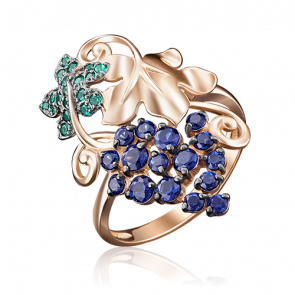 Золотое кольцо Platina с фианитом 01-4839-00-404-1110-24 фото