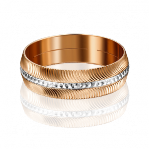 Обручальное кольцо из комбинированного золота Platina 01-4843-00-000-1111 фото