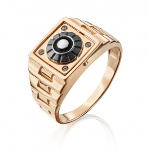 Кольцо-трансформер из комбинированного золота Platina с эмалью 01-4844-00-000-1111-04 фото