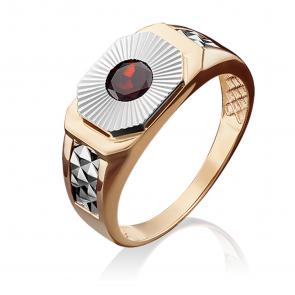 Кольцо из комбинированного золота Platina с гранатом 01-4845-00-204-1111-46 фото