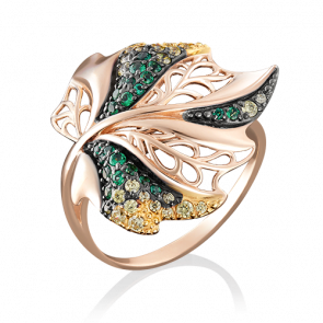 Золотое кольцо Platina с фианитом 01-4873-00-404-1110-24 фото