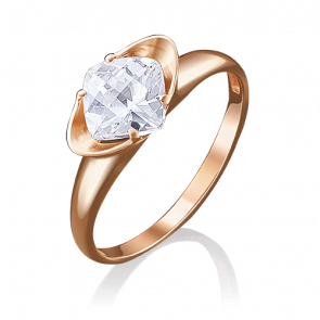 Золотое кольцо Platina с фианитом 01-4879-00-501-1110-38 фото