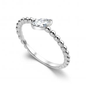 Серебряное кольцо АЛЬКОР с фианитом 01-4888/00КЦ-00 фото