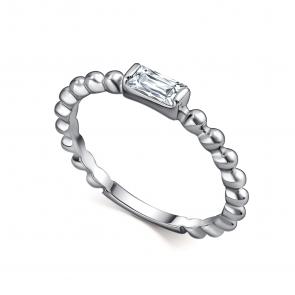 Серебряное кольцо АЛЬКОР с фианитом 01-4903/00КЦ-00 фото