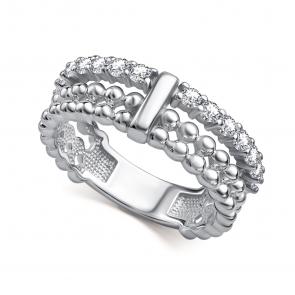 Серебряное кольцо АЛЬКОР с фианитом 01-4907/00КЦ-00 фото