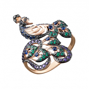 Золотое кольцо Platina с фианитом 01-4917-01-404-1110-52 фото