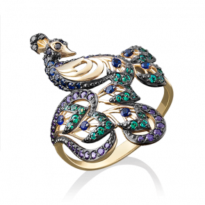 Кольцо из лимонного золота Platina с фианитом 01-4917-01-404-1130-52 фото