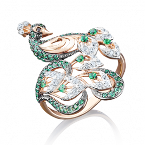 Золотое кольцо Platina с фианитом 01-4917-02-404-1110-52 фото