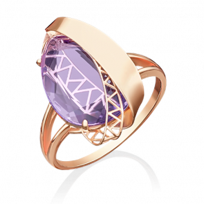Золотое кольцо Platina с аметистом 01-4920-00-203-1110-46 фото