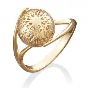 Кольцо из лимонного золота Platina 01-4927-00-000-1130-48 фото