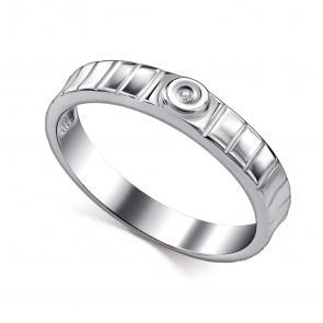 Серебряное кольцо АЛЬКОР с бриллиантом 01-4936/000Б-00 фото