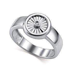 Серебряное кольцо АЛЬКОР с бриллиантом 01-4940/000Б-00 фото