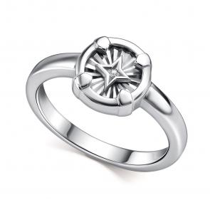 Серебряное кольцо АЛЬКОР с бриллиантом 01-4941/000Б-00 фото