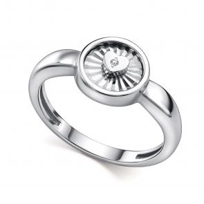Серебряное кольцо АЛЬКОР с бриллиантом 01-4942/000Б-00 фото